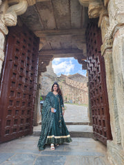 Meera Green Bandhani Suit Set 222-GRN