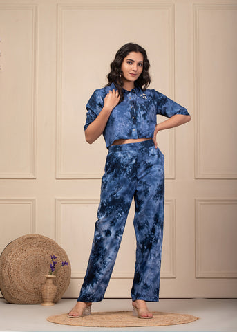 Tie n Dye Co-ord Set 101-BLU