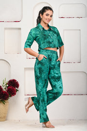 Tie n Dye Co-ord Set 101-GRN