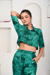 Tie n Dye Co-ord Set 101-GRN