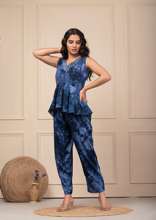 Tie n Dye Co-ord Set 102-BLU