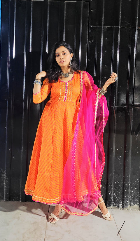 Amulya Leheriya Orange Suit Set 231-ORG