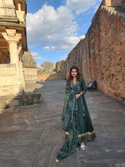 Meera Green Bandhani Suit Set 222-GRN