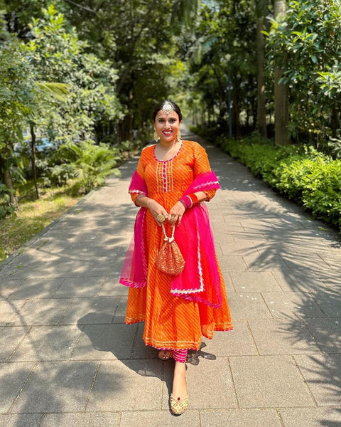 Amulya Leheriya Orange Suit Set 231-ORG