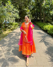 Amulya Leheriya Orange Suit Set 231-ORG