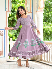 Grey Block Print Kurta 228-GRY