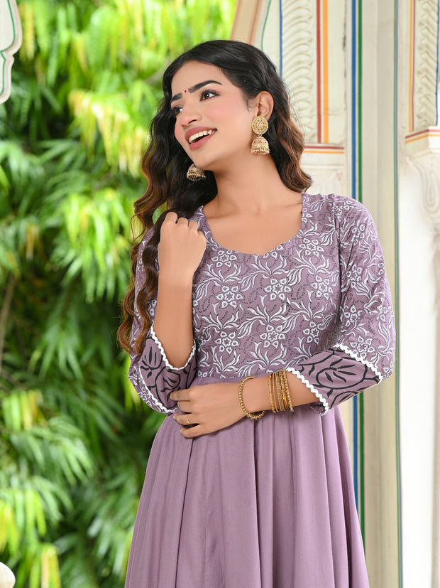 Grey Block Print Kurta 228-GRY