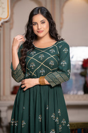 Green Block Print Kurta 229-GRN
