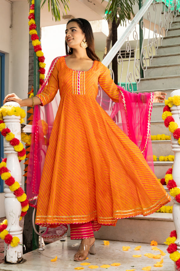 Amulya Leheriya Orange Suit Set 231-ORG