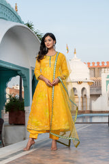 Amulya Foil Printed Yellow Suit Set 231-YLW