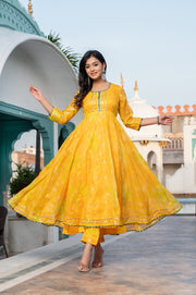 Amulya Foil Printed Yellow Suit Set 231-YLW