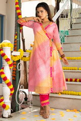 Mirza Printed Multi Anagrakha Kurta Set 232-MUL