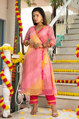 Mirza Printed Multi Anagrakha Kurta Set 232-MUL