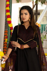 Nihira Leheriya Black Suit Set 233-BLK