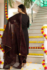 Nihira Leheriya Black Suit Set 233-BLK