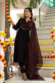 Nihira Leheriya Black Suit Set 233-BLK