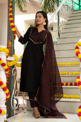 Nihira Leheriya Black Suit Set 233-BLK