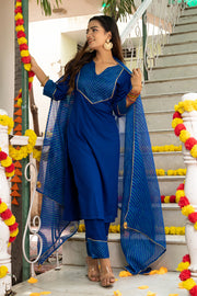 Nihira Leheriya Blue Suit Set 233-BLU