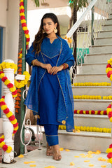 Nihira Leheriya Blue Suit Set 233-BLU