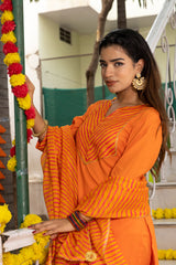 Nihira Leheriya Orange Suit Set 233-ORG