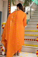 Nihira Leheriya Orange Suit Set 233-ORG