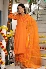 Nihira Leheriya Orange Suit Set 233-ORG
