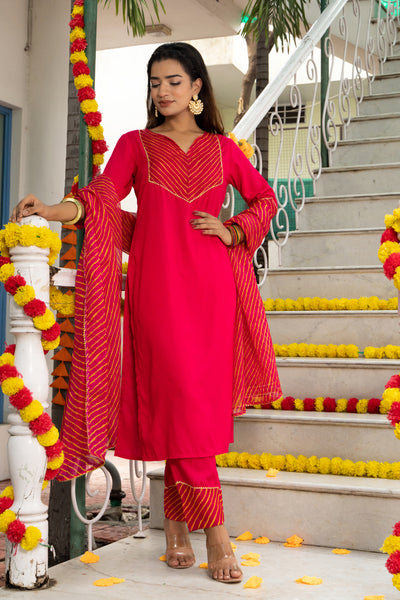 Nihira Leheriya Pink Suit Set 233-PNK