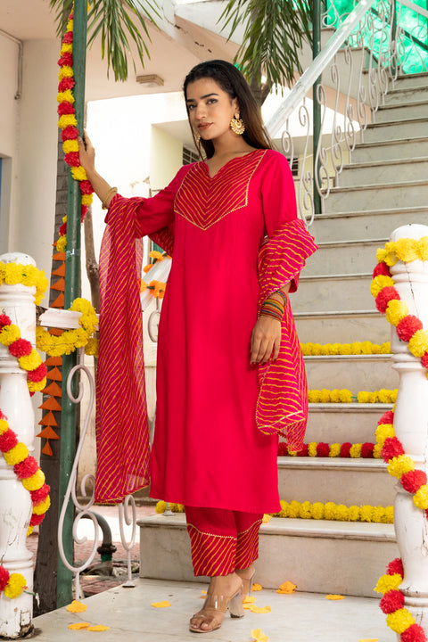 Nihira Leheriya Pink Suit Set 233-PNK