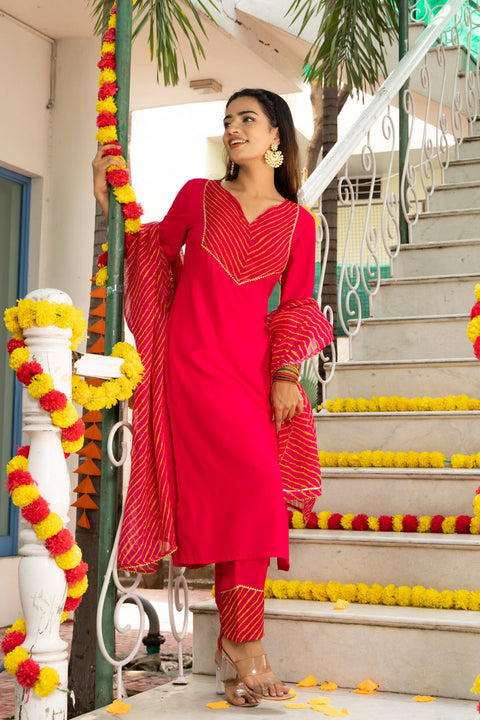 Nihira Leheriya Pink Suit Set 233-PNK