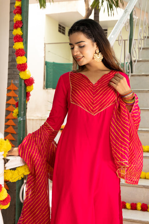 Nihira Leheriya Pink Suit Set 233-PNK