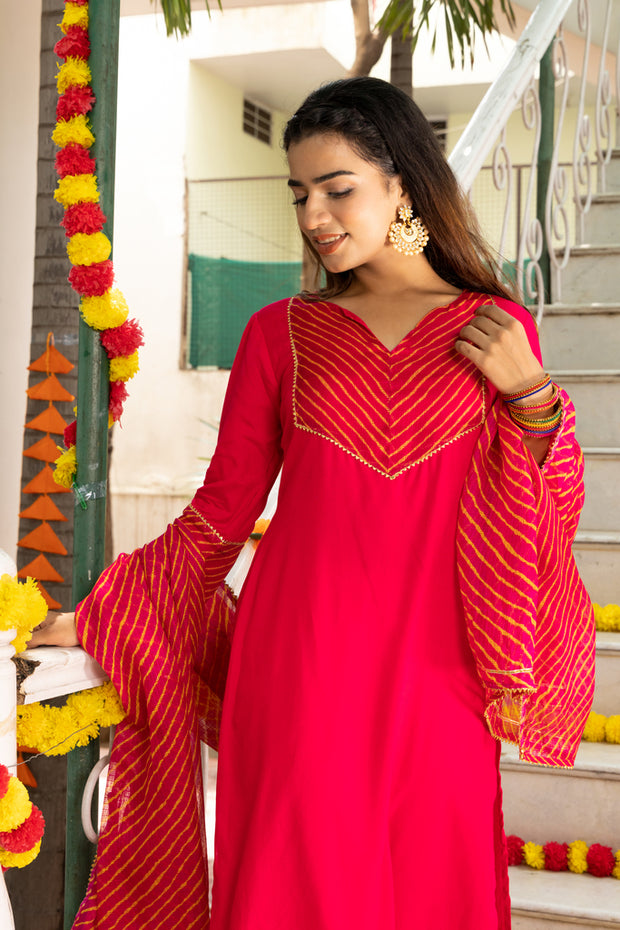 Nihira Leheriya Pink Suit Set 233-PNK