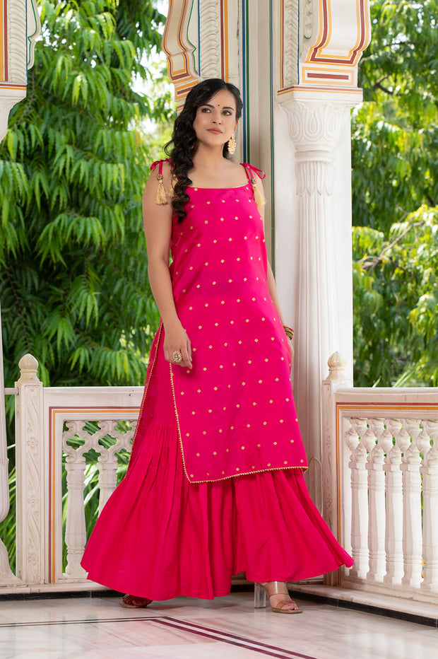Aks Pink Sharara Set 235-PNK