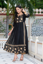 Black Block Print Kurta 236-BLK