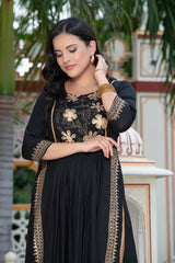 Black Block Print Kurta 236-BLK