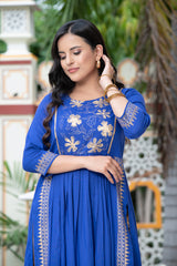 Blue Block Print Kurta 236-BLU