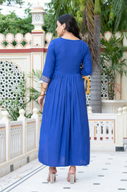 Blue Block Print Kurta 236-BLU