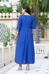 Blue Block Print Kurta 236-BLU