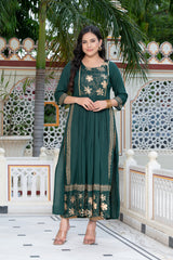 Green Block Print Kurta 236-GRN