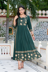 Green Block Print Kurta 236-GRN