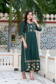 Green Block Print Kurta 236-GRN