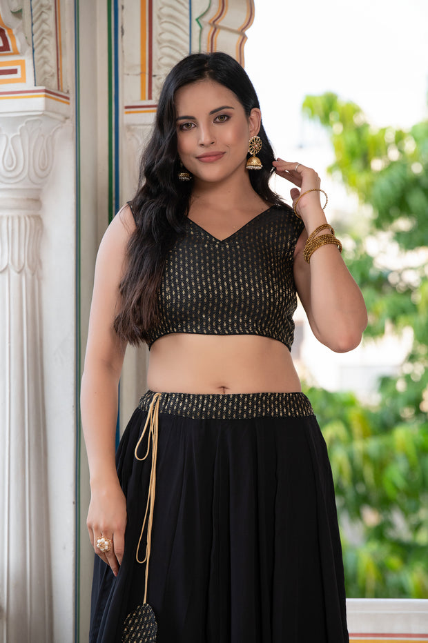 Black Skirt Set 240-BLK