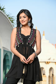 Bageecha Co-ord Set 247-BLK