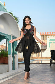 Bageecha Co-ord Set 247-BLK