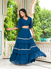 Niladari Skirt Set 250-BLU