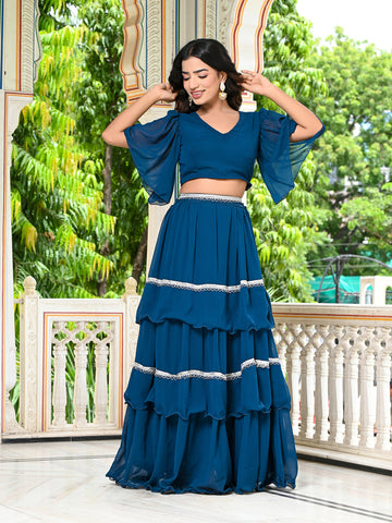 Niladari Skirt Set 250-BLU