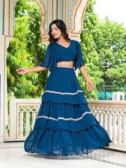 Niladari Skirt Set 250-BLU
