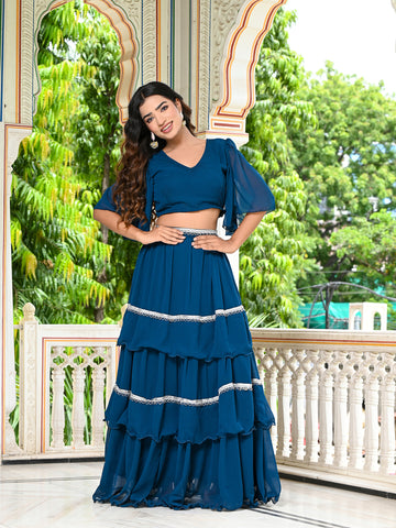 Niladari Skirt Set 250-BLU