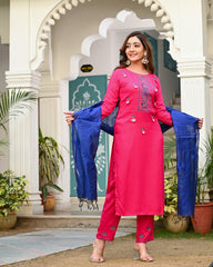 Embroidered Suit Set 265-PNK