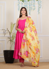 Pink Cotton Solid Kurta Set 270-PNK