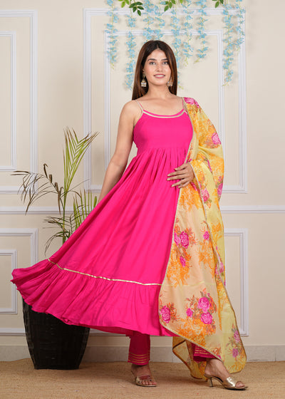 Pink Cotton Solid Kurta Set 270-PNK